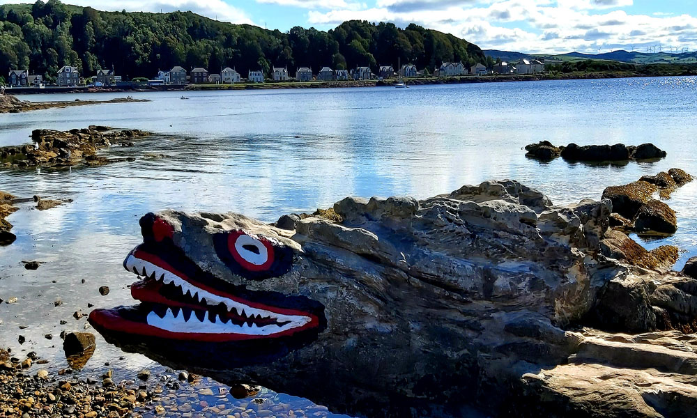 Crocodile rock on millport beach isle of cumbrae 1