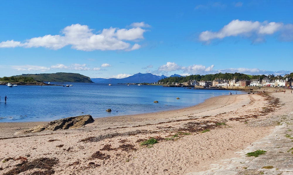 Wee Cumbrae and millport beach