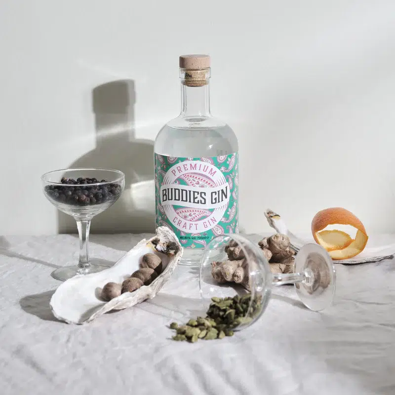 buddies gin 70cl premium small batch craft gin