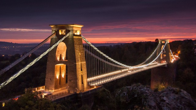 clifton suspension bridge night