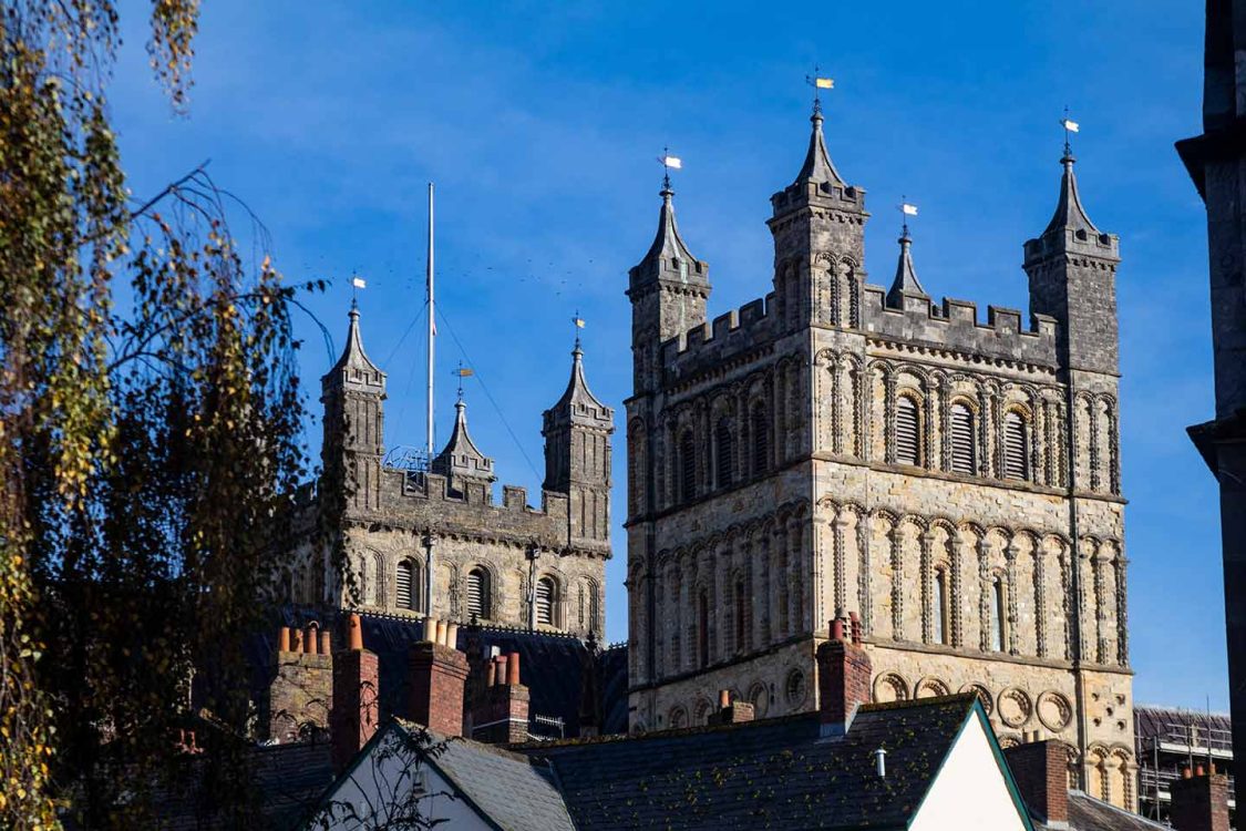 exeter cathedral towers