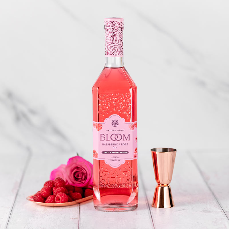 raspberry and rose Bloom Gin