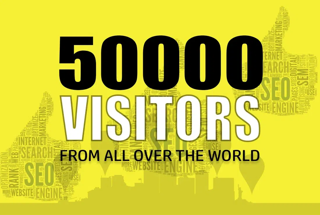 50000 visitors to your website