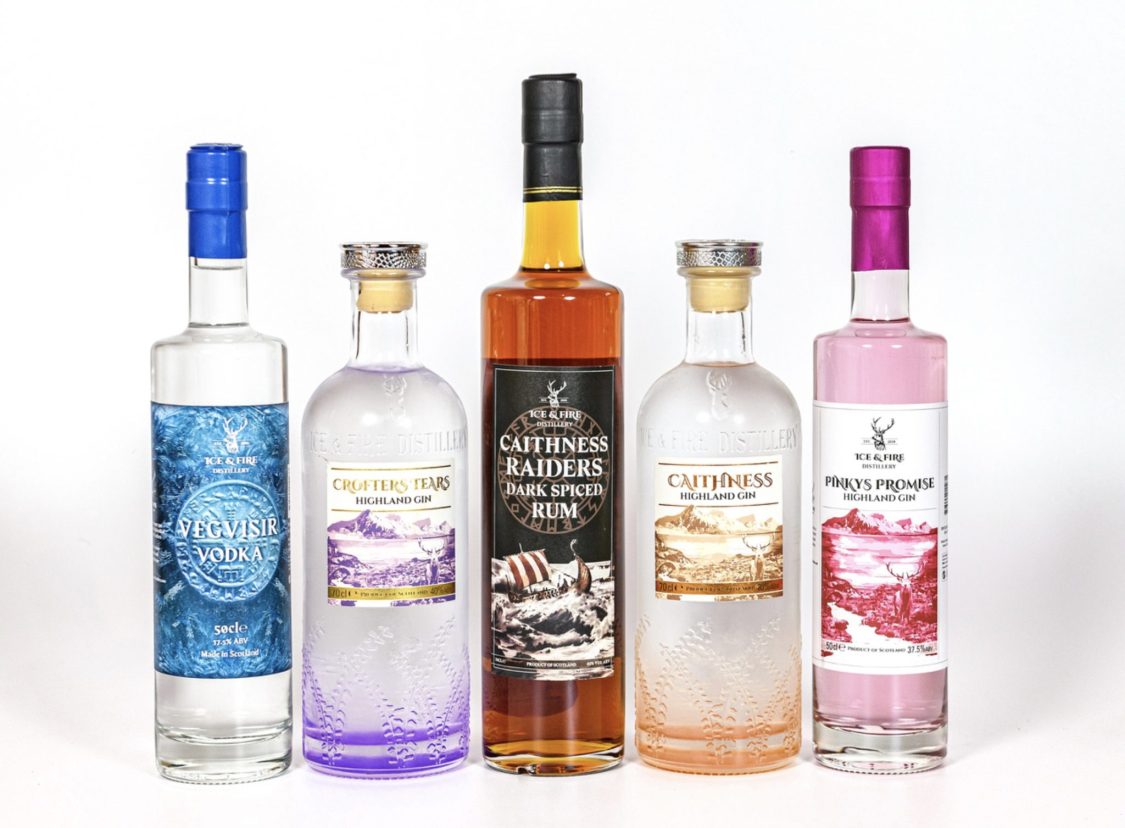 Artisan products ice and fire distillery