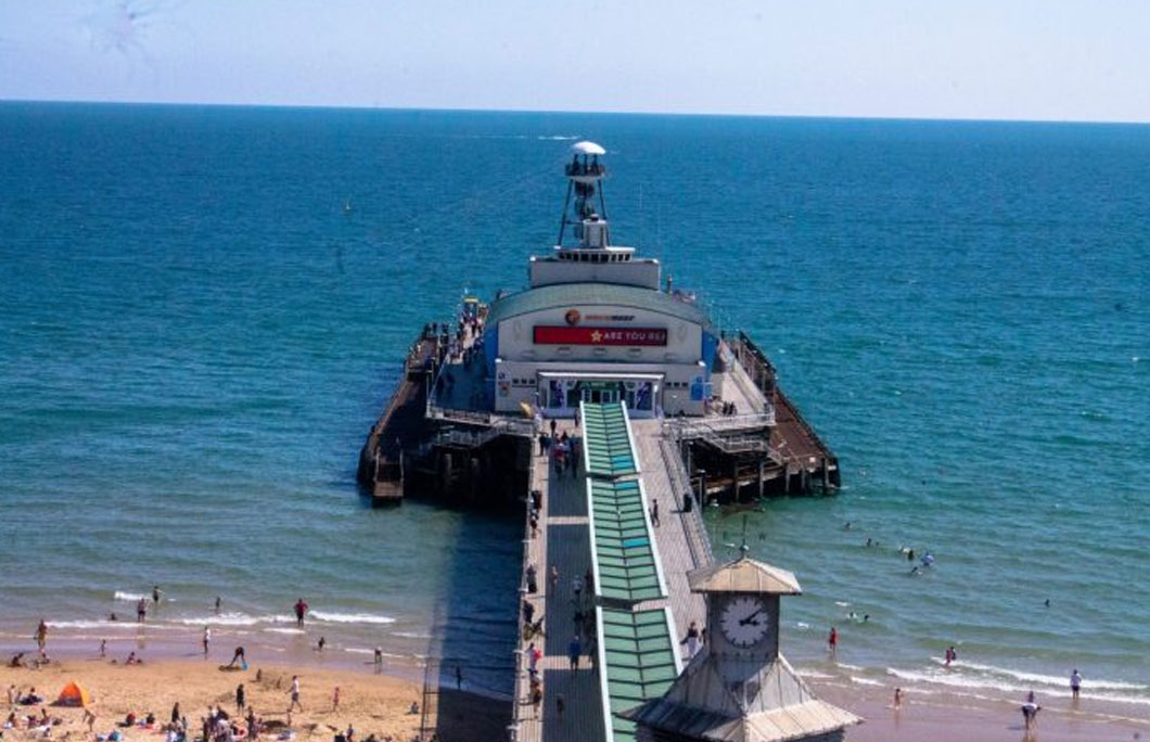 Bournemouth UK most popular Fun loving beach