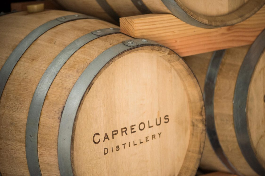 Capreolus Distillery eau de vie Garden Swift gin barrels