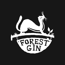 Forest Gin Logo white in Black