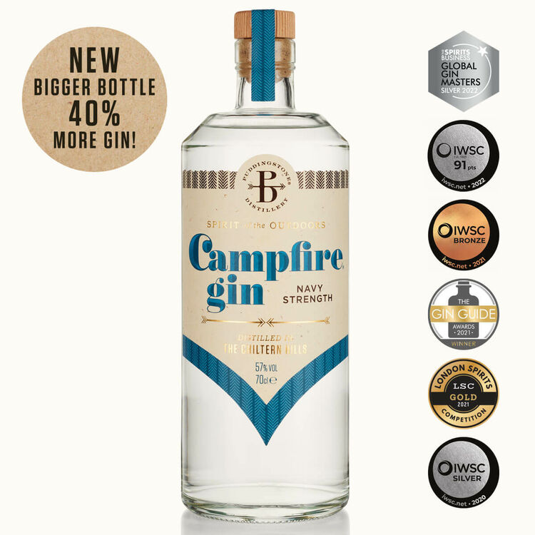 campfire navy strength gin 70cl with awards 2022