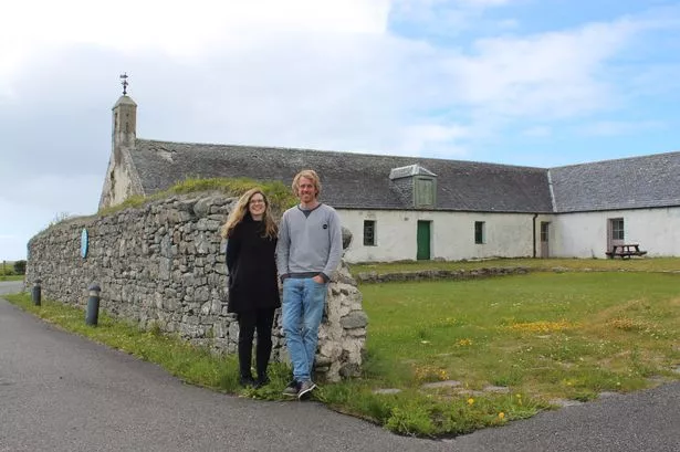 Kate MacDonald and Jonny Ingledew at North Uist