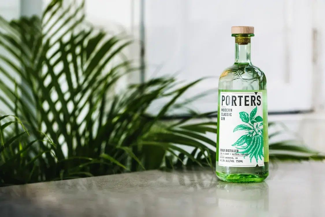 Porters Gin Found in a Attractive Bar