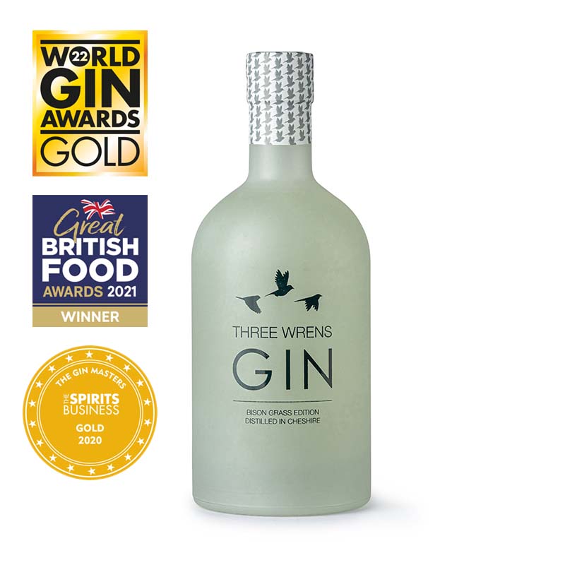 bison grass gin 70cl Three Wrengs