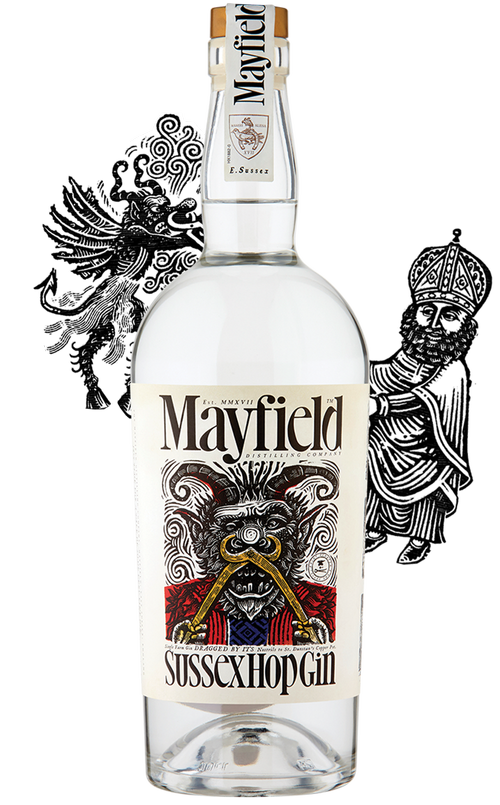 bottle characters Mayfields Gin