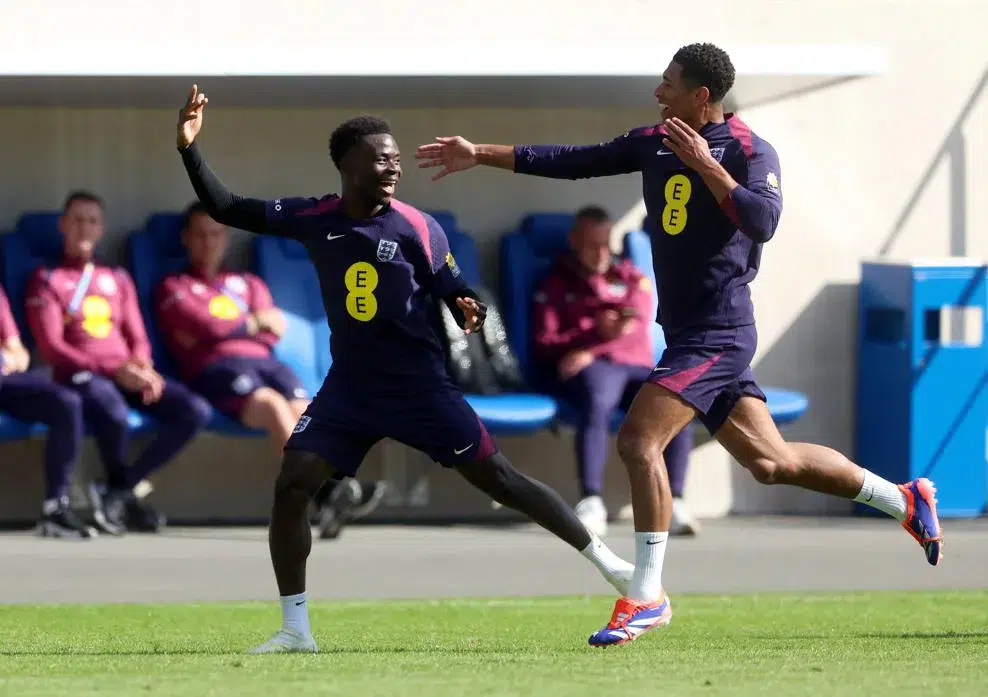 england training session Saka Bellingham