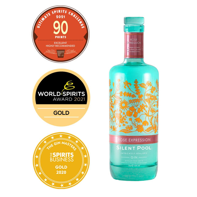 silent pool rose expression gin awards logos