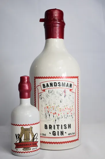 Small and Large Bottle Bandsman British gin