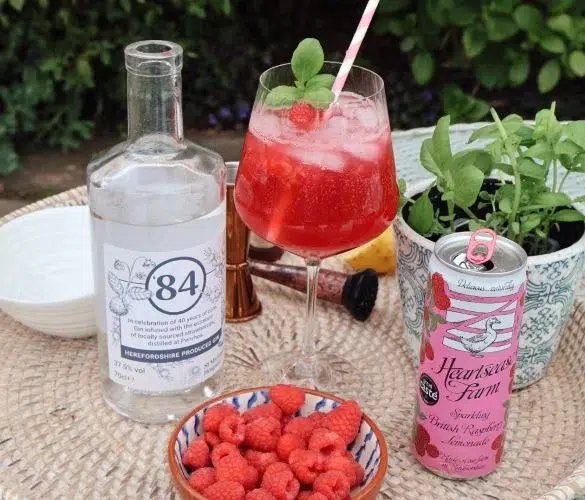 St Michaels Rapberry spritz Penrhos Gin