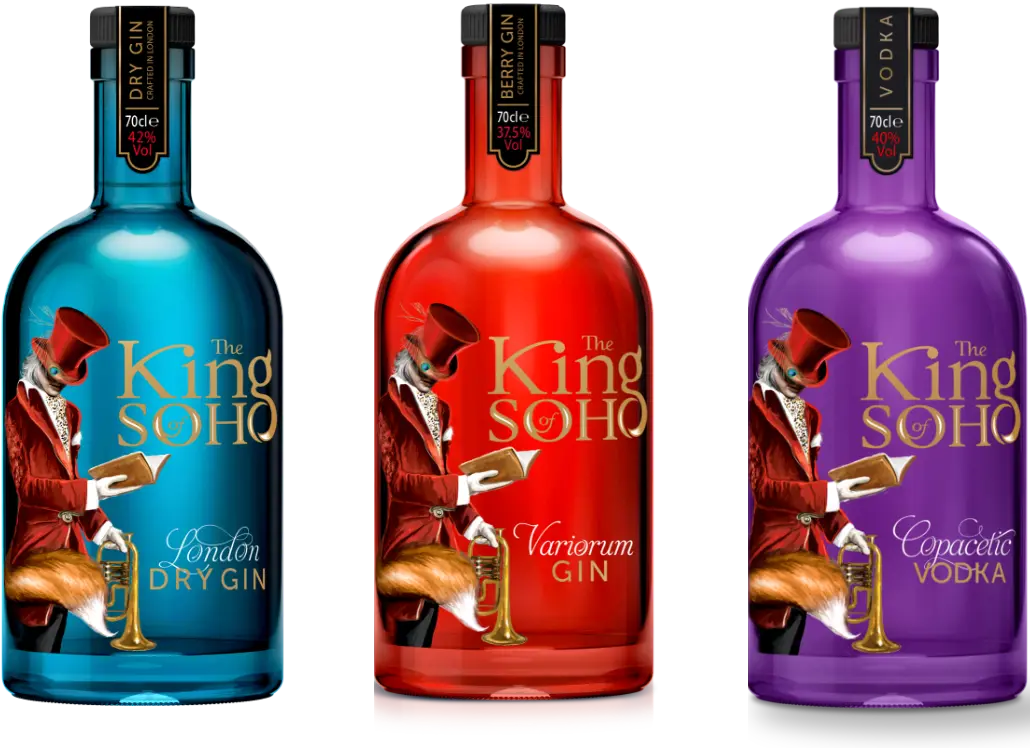 King of Soho Quality Gin Guaranteed made in UK II