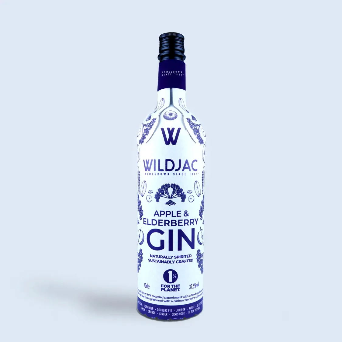 Wildjac Apple Elderberry Gin 70cl White Frugalpac