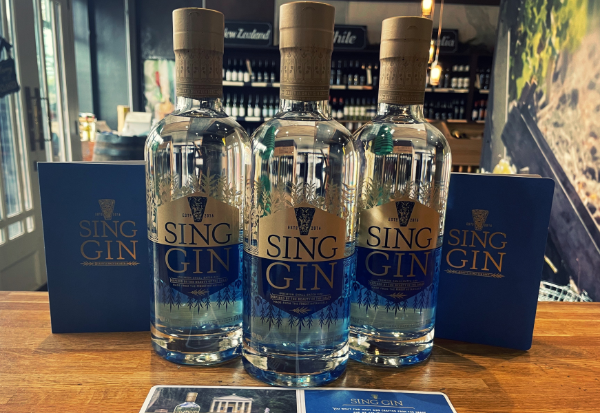 sing gin 3 bottles